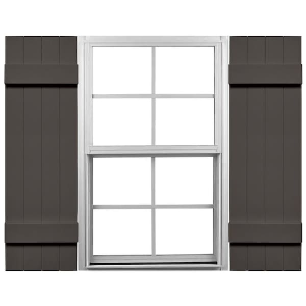 Ekena Millwork Mid-America Vinyl, Standard Size Four Board Joined Shutters, 31439018, PR 00031439018 - main